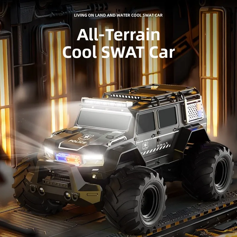 

Cross-Border Remote Control Off-Road Vehicle Aquatic Terrestrial Four-Wheel Drive Climbing Car Big Foot Water-Land Toy Car
