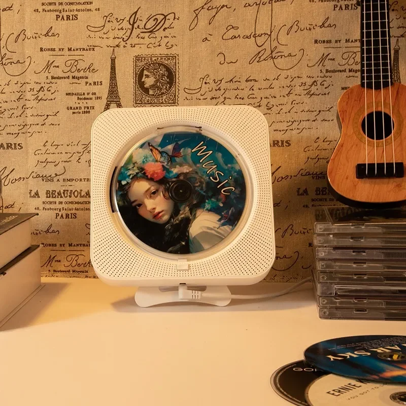 for TingYue wall mounted cd player home retro bluetooth album vinyl cd player portable cd player korea style high quality