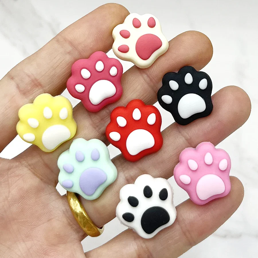 Single Sale Colorful Cute Cat Claw PVC Shoe Charms Decoration Fun Mini Shoe Accessories Fit Kid's Party X-mas Gift