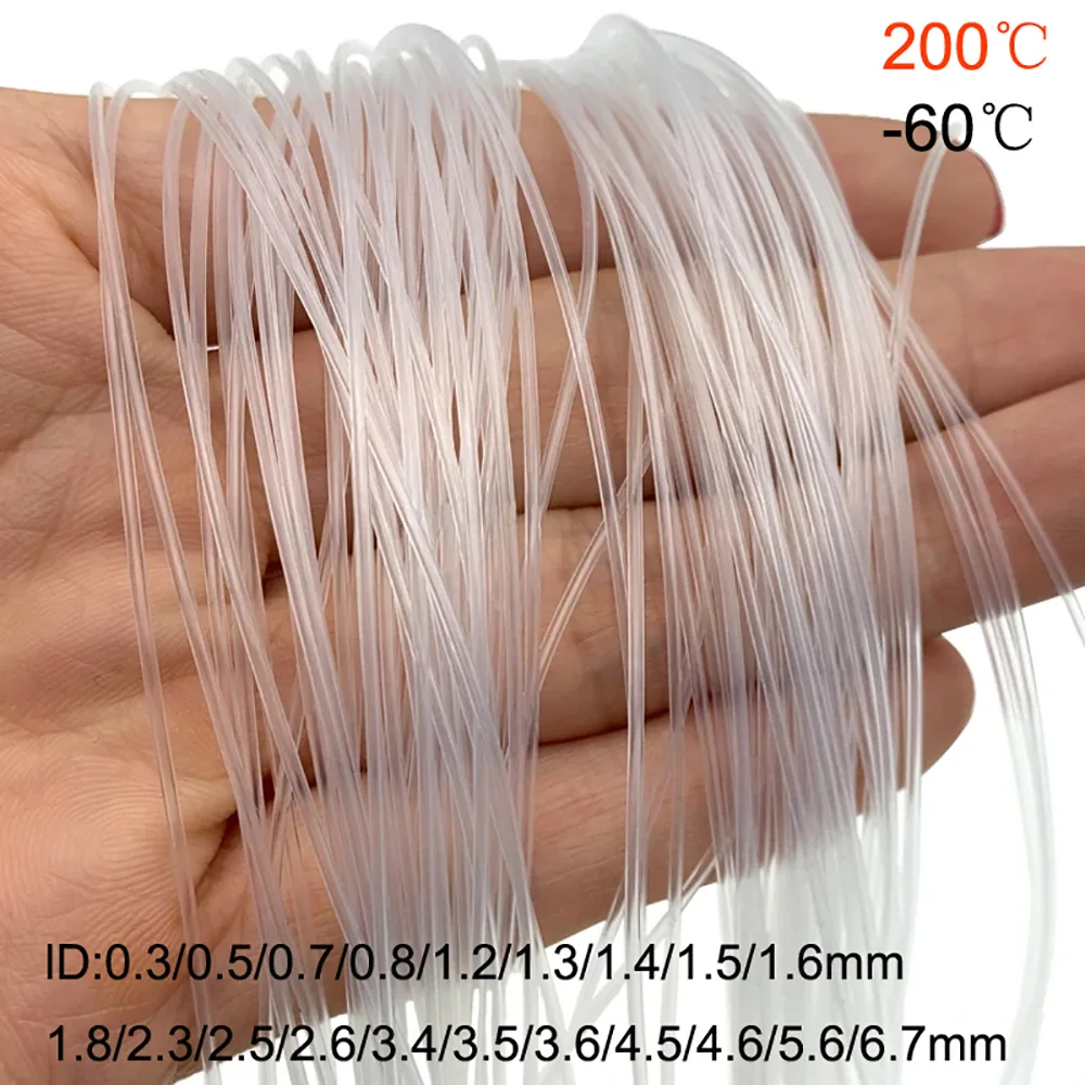 10M Clear Flexible Pipe Food Grade Transparent Silicone Hose Fine Tube Small Capillary ID0.3 0.5 0.8 1.2 1.5 1.8 2 2.5 3 4 5 6mm