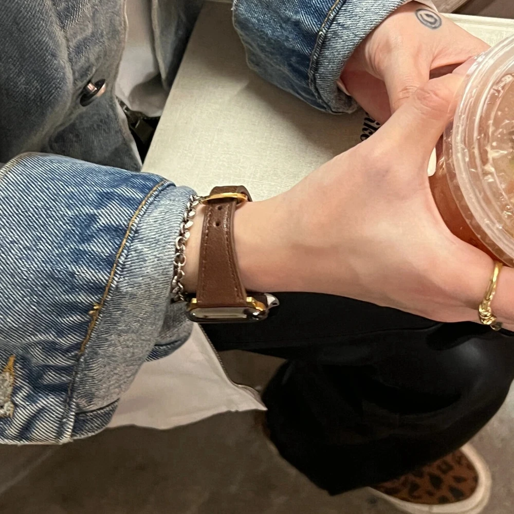 ل سوار ساعة أبل النساء الترا 11/10/9/8/7/6/5/4/3/2/1 SE 38 مللي متر 40 مللي متر 41 مللي متر 42 مللي متر 44 مللي متر 45 مللي متر 46 مللي متر حلقة جلدية