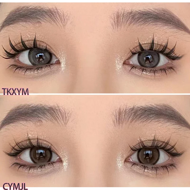 10 /12 Lines Large Box Single Cluster Segmented Thick Style Small Devil False Eyelash Cartoon False Eyelash