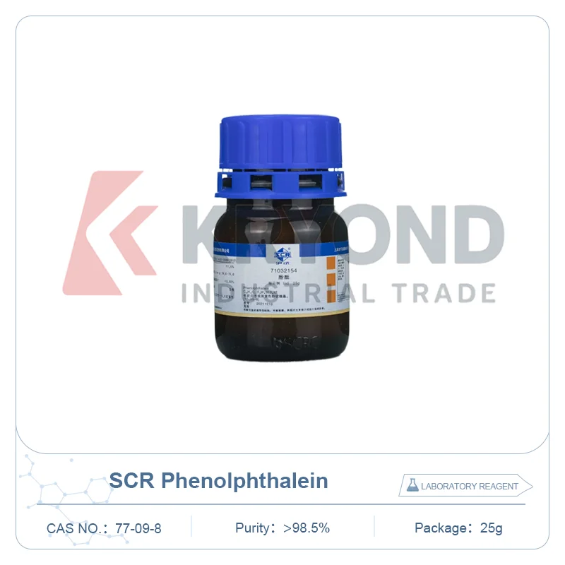 

SCR Phenolphthalein Indicator CAS 77-09-8 Lab Chemical Acid Base Titration Reagent for Analysis Research 25g Powder Solid Lab