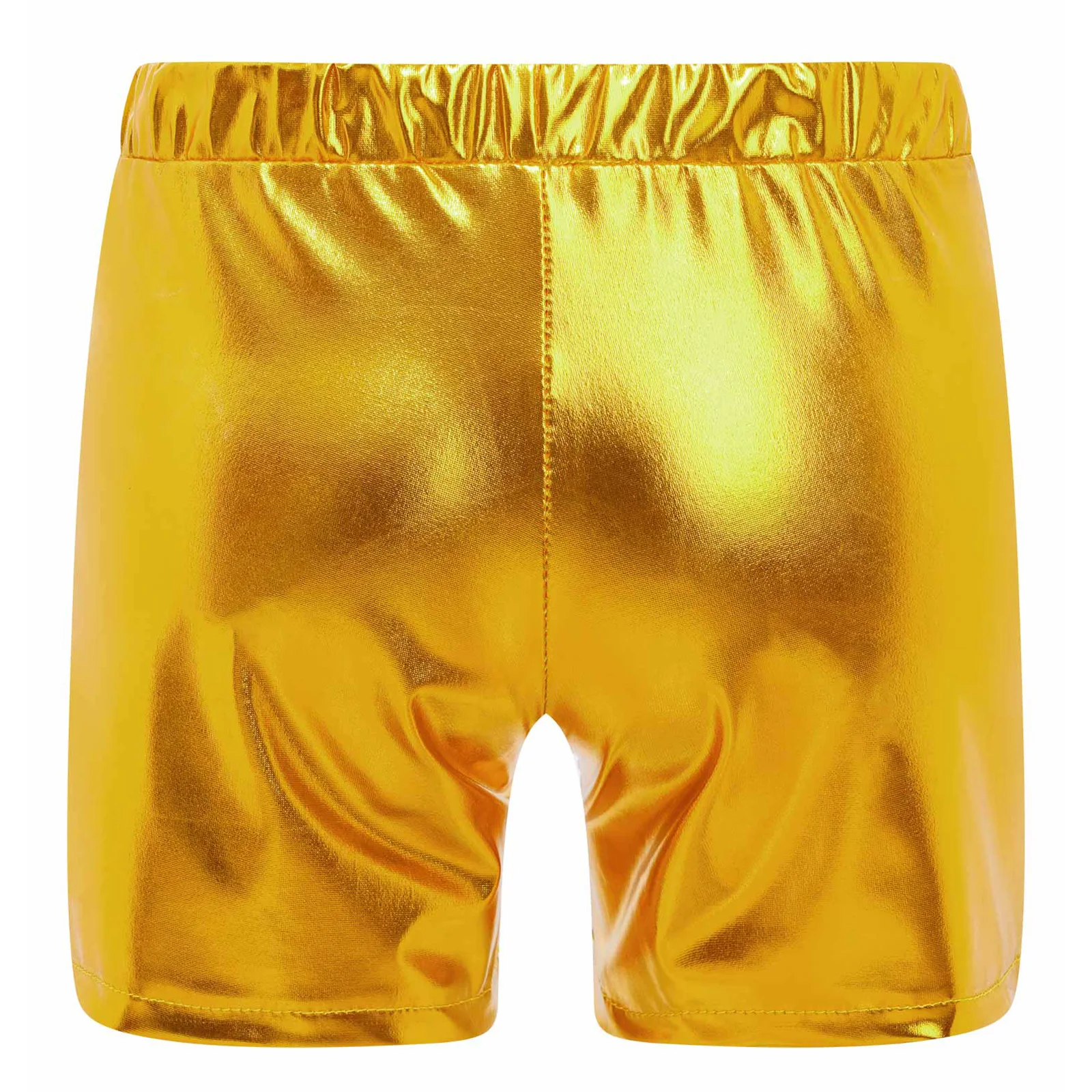 3-8Y Kids Girls Jazz Dance Performance Costume Elastic Waistband Fish Scale Sparkling Sequin Metallic Shorts for Birthday Party