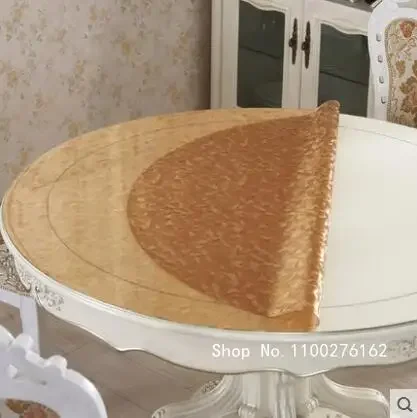 

Круглая мягкая стеклянная скатерть, прозрачная круглая подставка для стола, коврик для обеденного стола, скатерть, одноразовая водонепроницаемая накладка