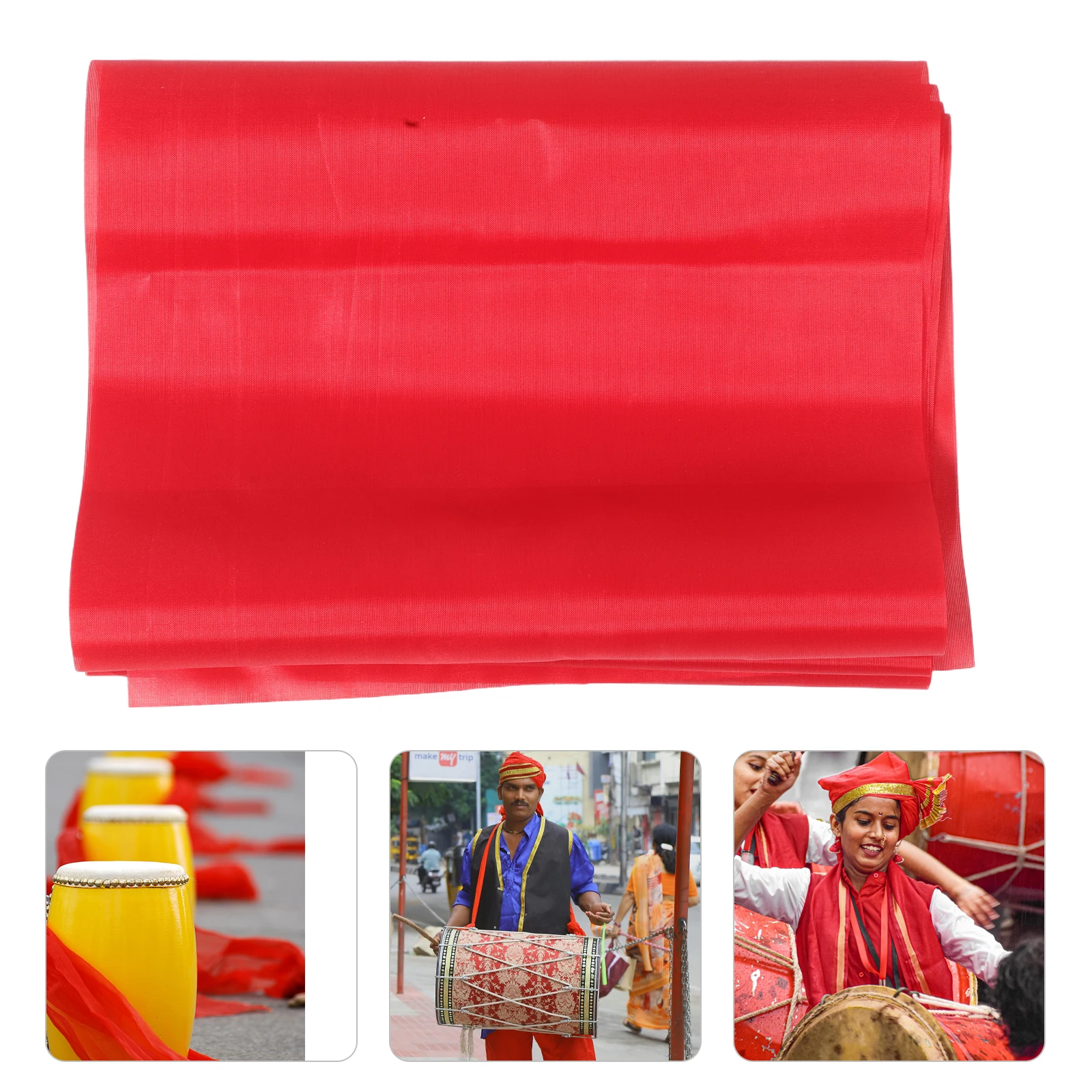 

2 Pcs Red Silk with Waist Drum Stick Sticks for Kids Ribbon Cool Streamers Dancing