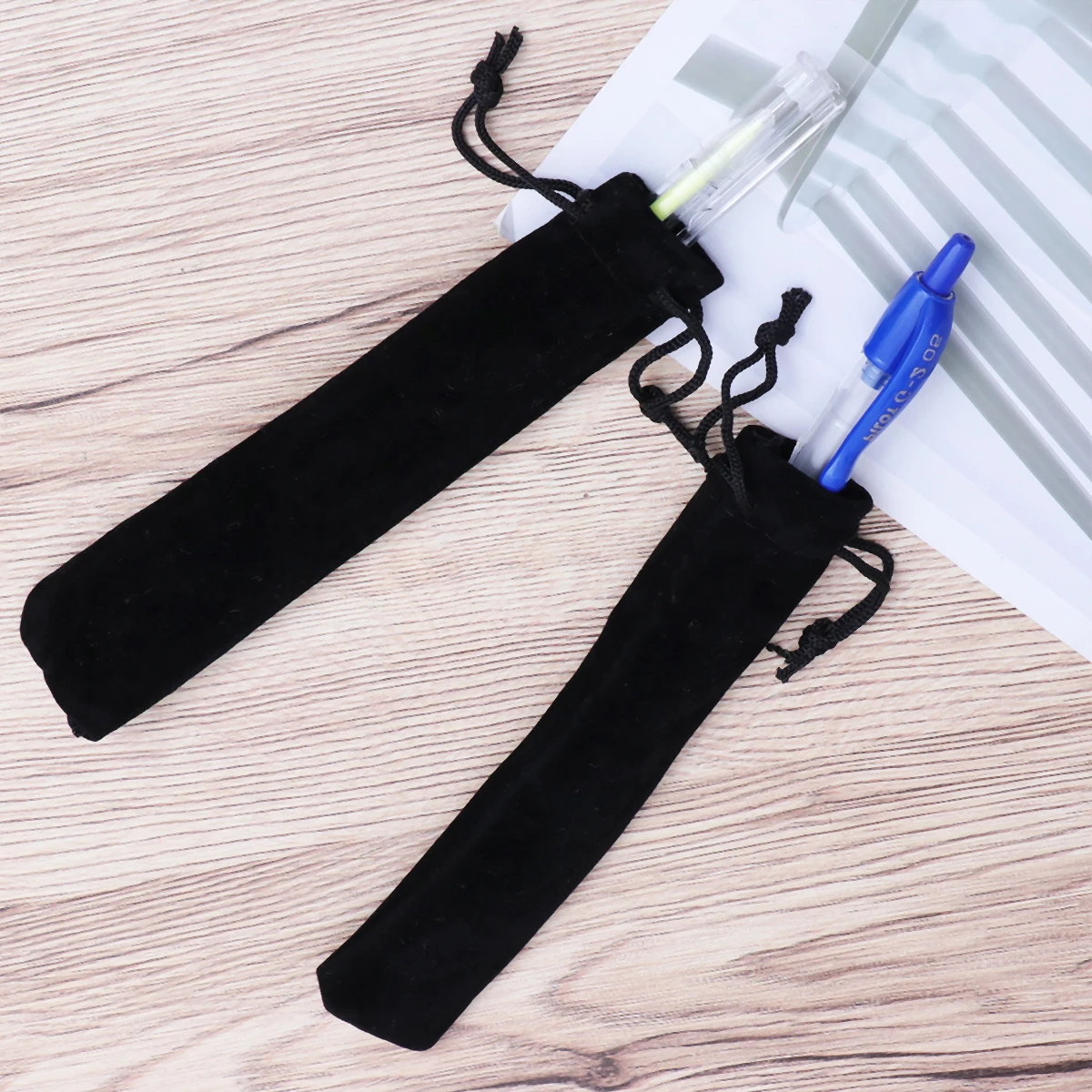 

50 Pcs Velvet Pencil Case Cases School Organizer Pouch Sleeve and Bag Drawstring