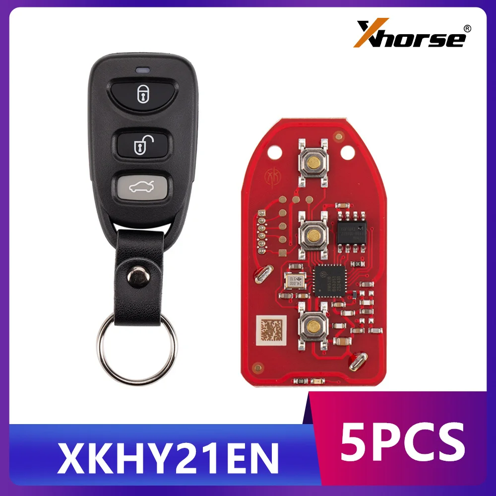 

5PCS Xhorse Second Generation Wired Remote XKHY21EN (Split-Type - 3+1 Buttons) for Hyundai