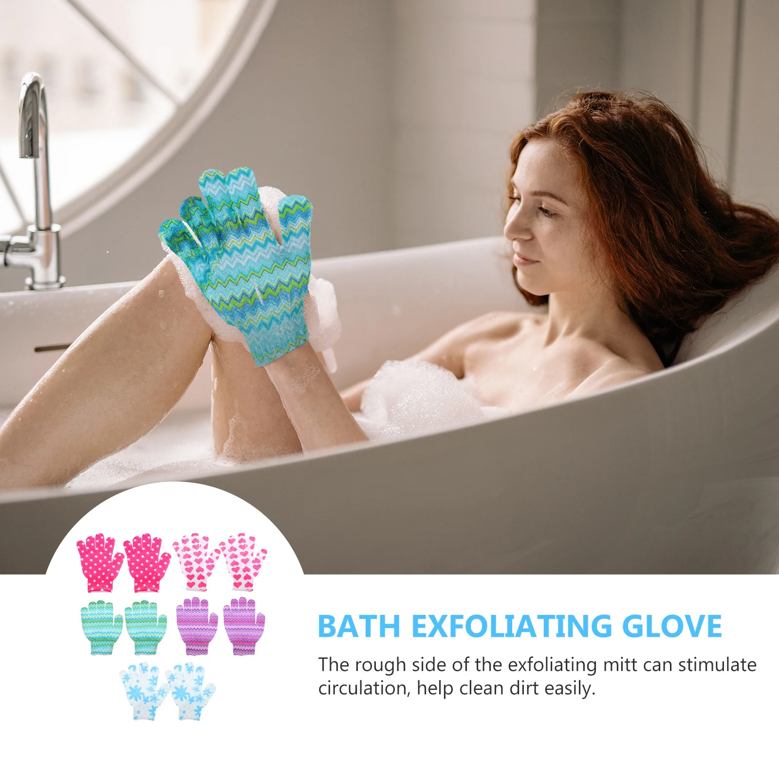 

10Pcs Bath Glove Flexible Body Cleaner Deep Cleaning Glove Back Scrubber Practical Shower Supply Creative Shower Wipe