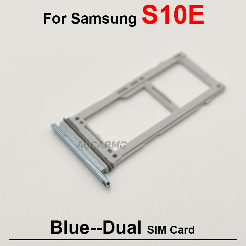 For Samsung Galaxy S10E Single And Dual Sim Card Sim Tray Holder Socket Slot Repair Replacement Parts