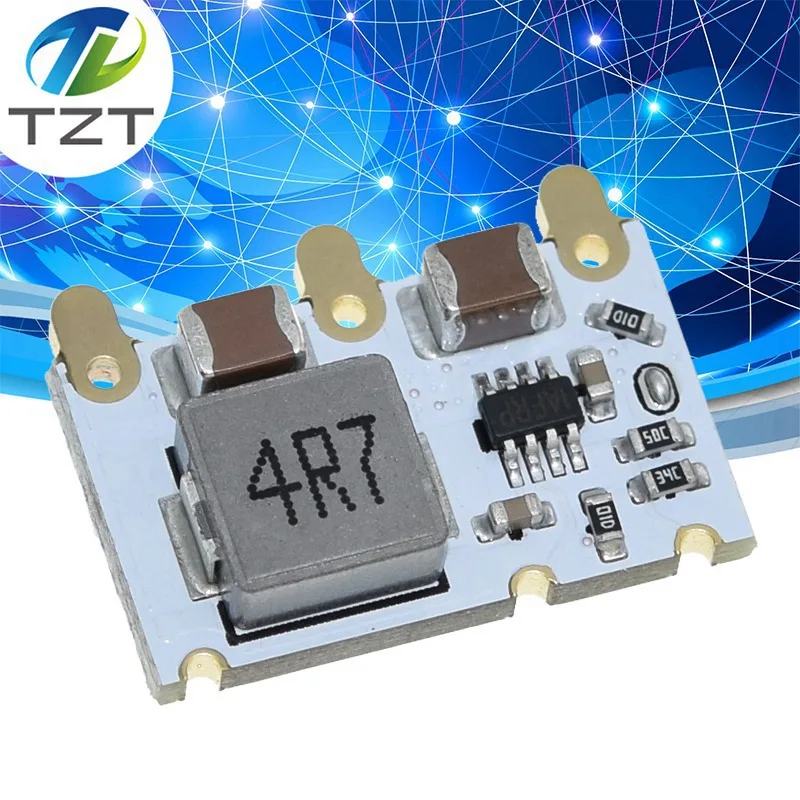 TZT 4A Mini DC-DC Buck Converter 4.5V-16V 9V 12V to 5V 3.3V Step-down Power Voltage Regulator Module Efficiency 98%