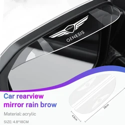 2PCS Car Rearview Mirror Rain Eyebrow Rain Shield Universal Rearview For GENESIS gv60 Suv Coupe gv80 gv70 g70 GV60 GV70 GV80 EV