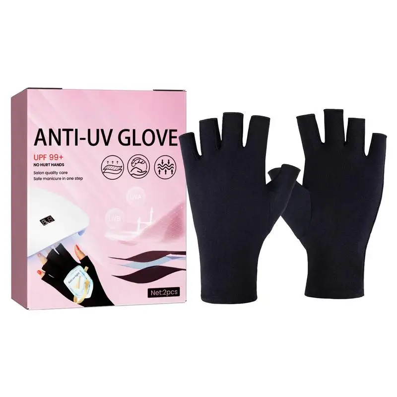 

Nail Art Glove UV Protection Glove Anti UV Radiation Protection Gloves Protecter For Nail Art Gel UV LED Lamp Tool For Women