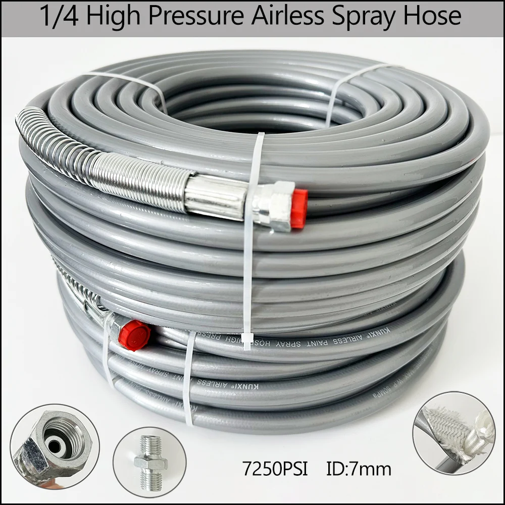 

7250PSI High-pressure Airless Spray Hose 0.5~40M Spray Hose 1/4 Interface Spray Machine Universal Double-layer Fiber Hose