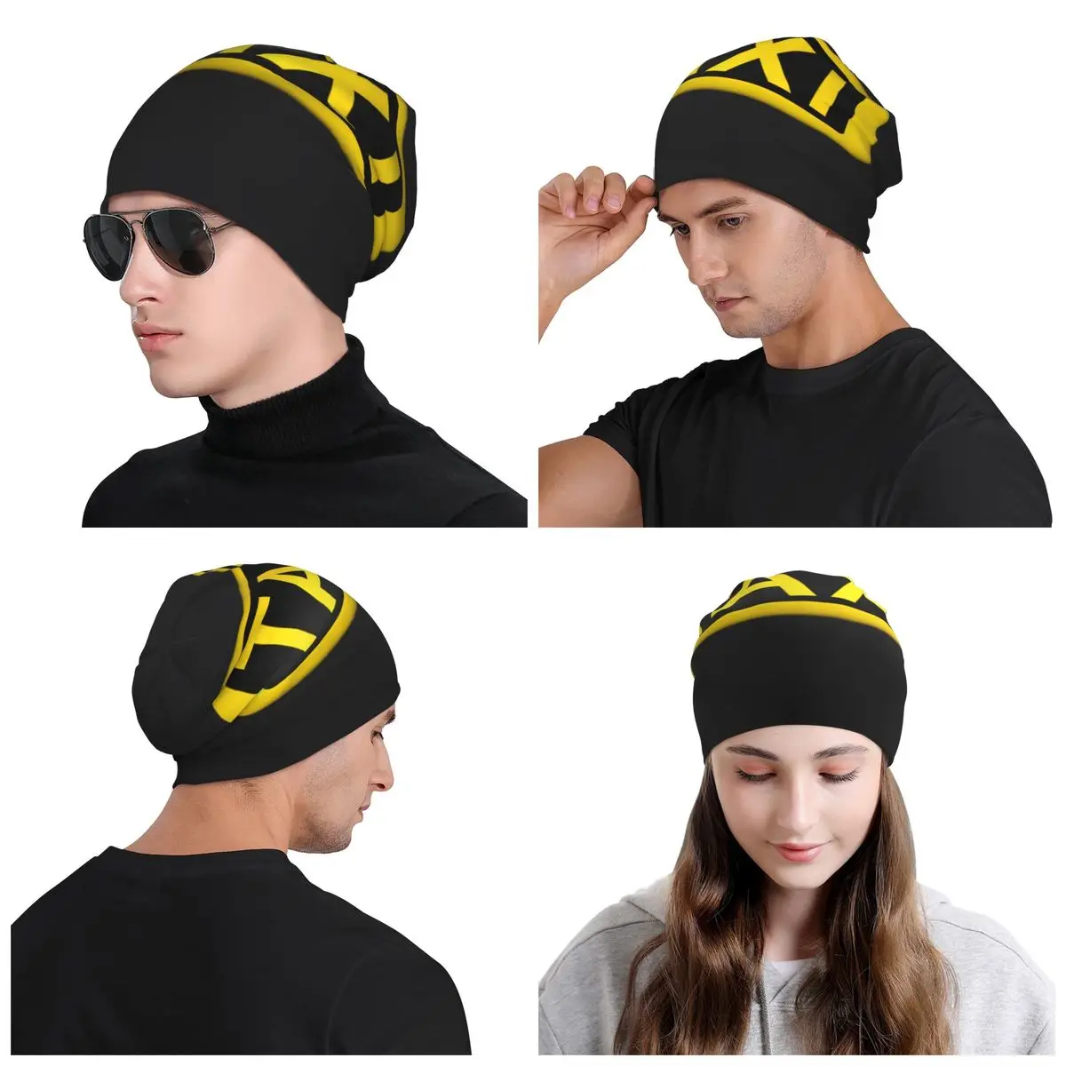 Taxi Driver Beanie Cap Unisex Winter Warm Bonnet Femme Knitting Hats Hip Hop Outdoor Skullies Beanies Caps For Men Women