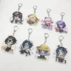 1Pcs Anime Game Genshin Impact Raidenshogun Yae Miko Men's Car Key Chain Women's Bag Pendant Decoration Acrylic Keyrings Gifts