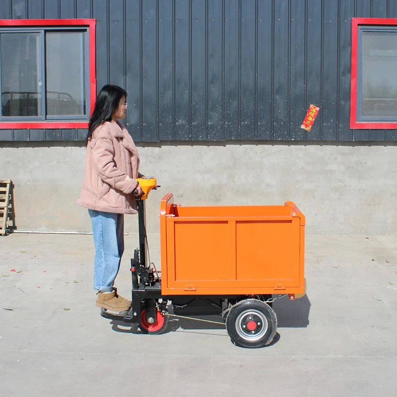 

Construction electric trolley gray bucket truck construction site tipping truck Lasha breeding material flat handling