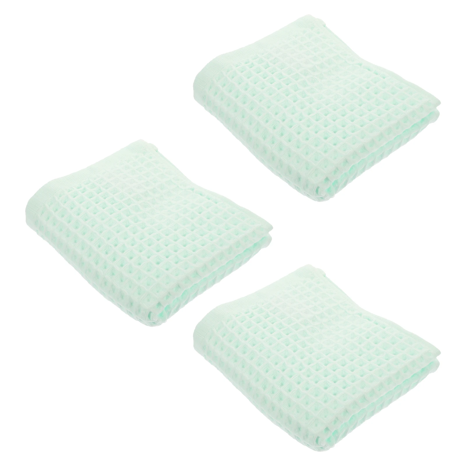 

3Pcs Cotton Waffle Weave Bath Washcloths Quick Dry Absorbent Soft Skin Friendly Spa Gym Towels for Face