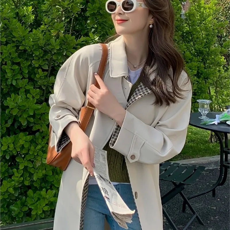 

Trench Coat for Women New Mid-Length Korean Style Temperament