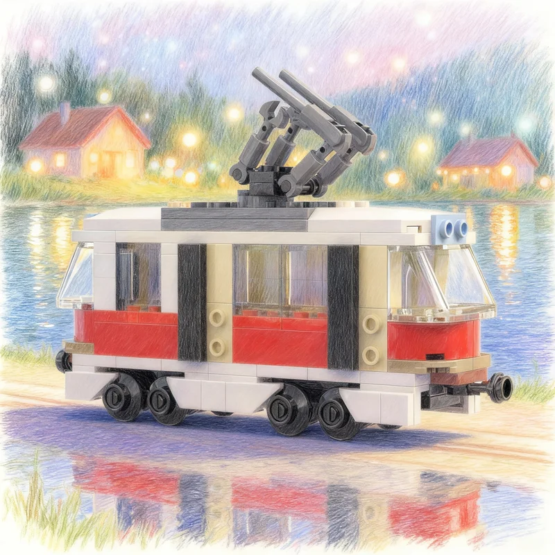 

Набор из 137 деталей: Модель городского трамвая MOC, конструктор, подарок для творчества, коллекционный предмет, декор для дома и офиса, премиум-класс, для взрослых и детей