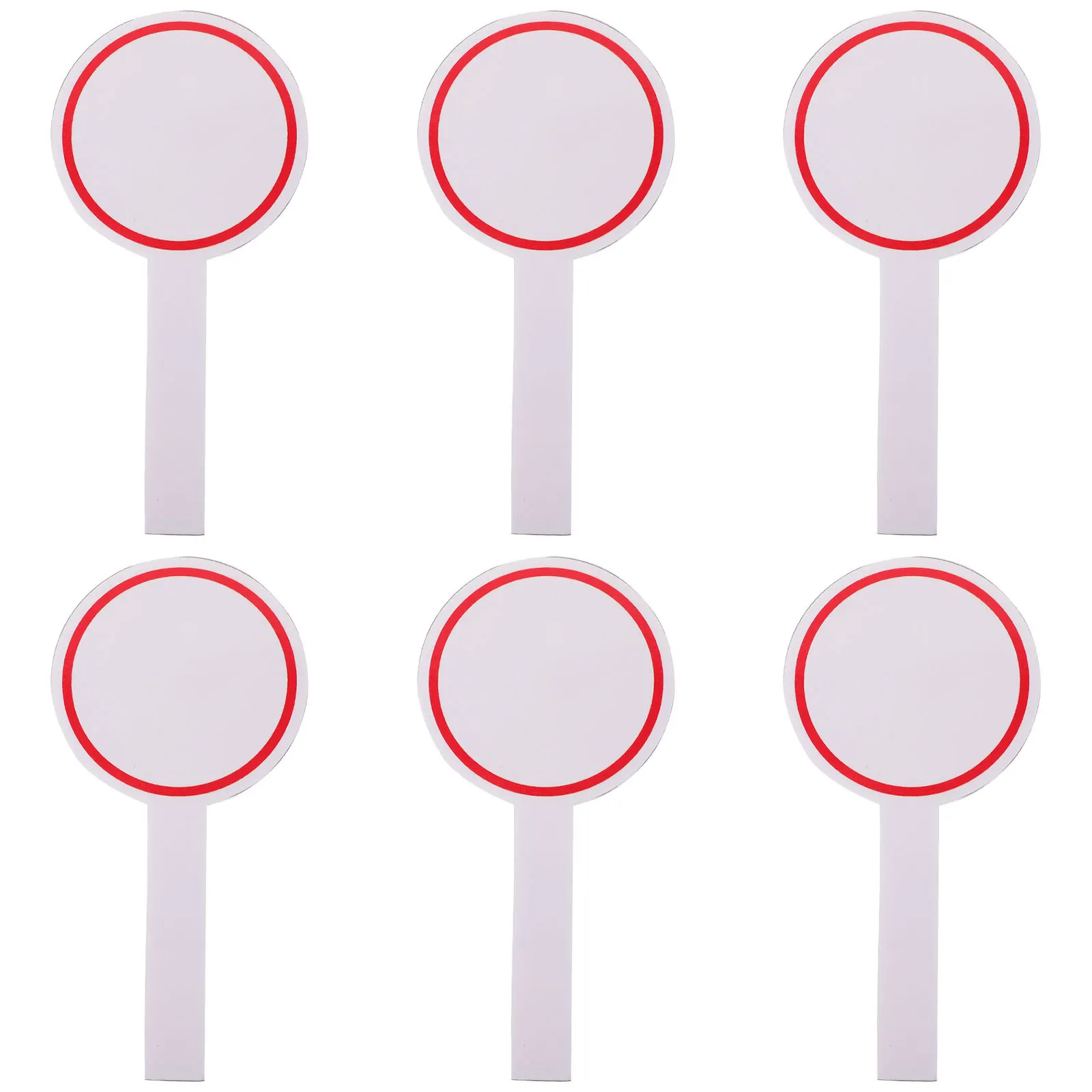 

6Pcs Scoring Board Handheld Whiteboards Foam Dry Erase Paddles Single Side Erasable Auction Scoreboards Voting Mini White Boards