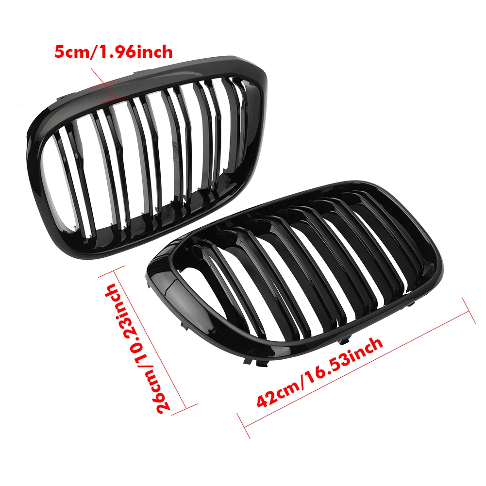 Front Kidney Double Line Grille Grill Replacement Racing Grills Grilles Auto Grill For BMW X3 X4 G01 G02 G08 2018 2019 2020 2021