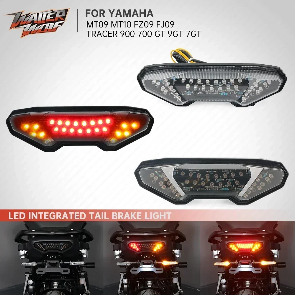 

MT09 MT10 LED Integrated Taillights Tail Brake Light Turn Signal Blinker For Yamaha MT-09 Tracer 900/GT 9/GT 9GT 900GT 2014-2024