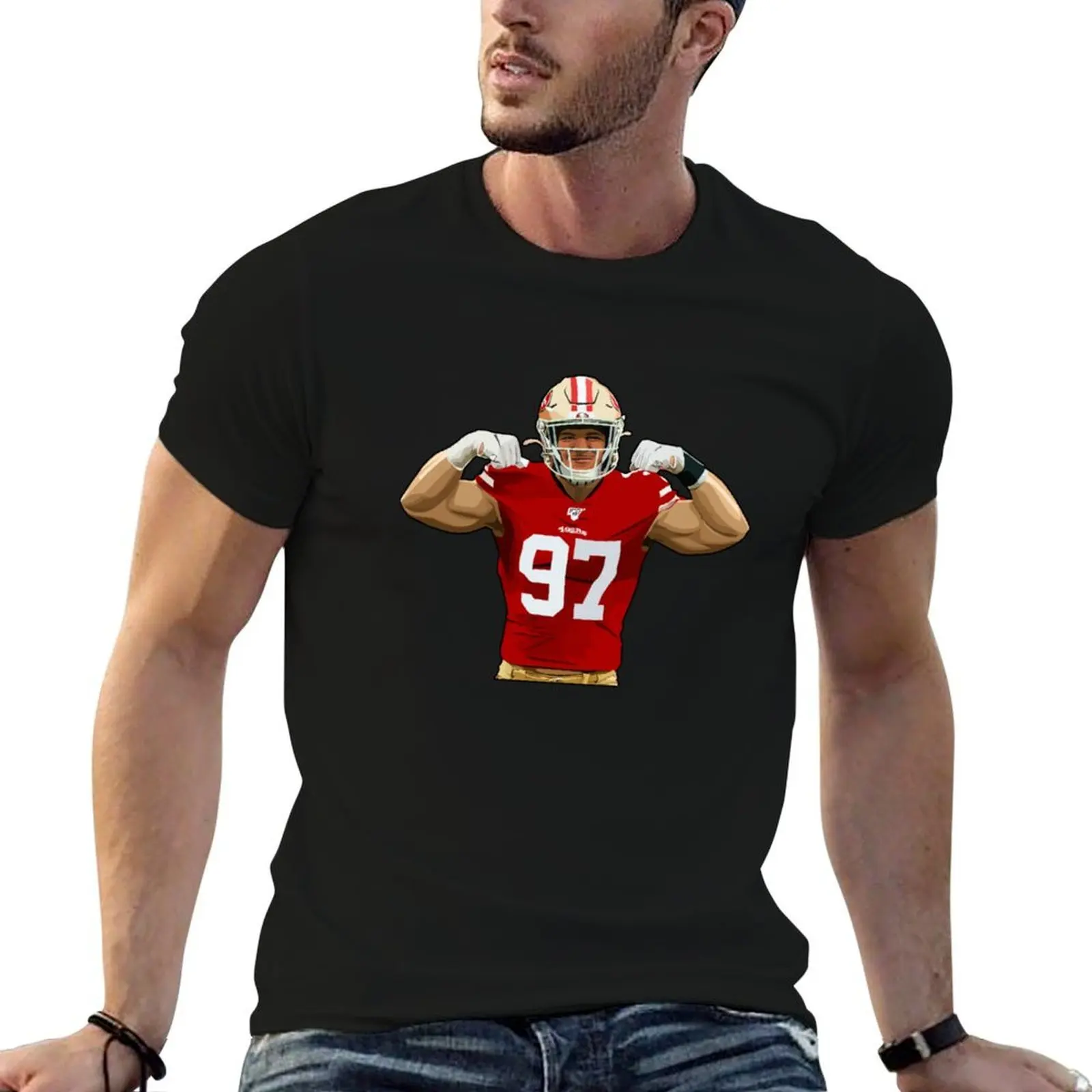 

Nick Bosa 97 Strength T-Shirt t shirts for man graphic tees man t shirt cotton high quality t shirt custom print T-Shirt