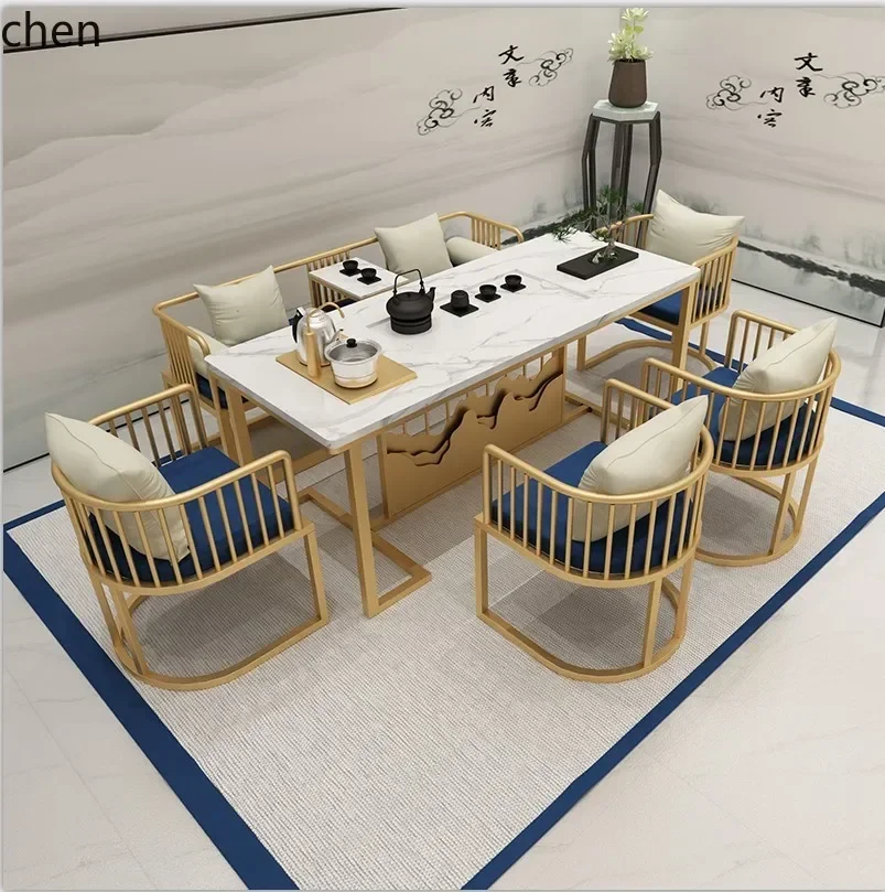 

TQH7.2 Simple Modern Set Marble Tea Table Tea Set Integrated New Chinese Zen Tea Table