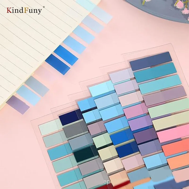 

KindFuny 2800 Sheets Transparent Sticky Notes Self-Adhesive Annotation Books Notepad BookmarksTabs Memo Pad Posted It Stationery