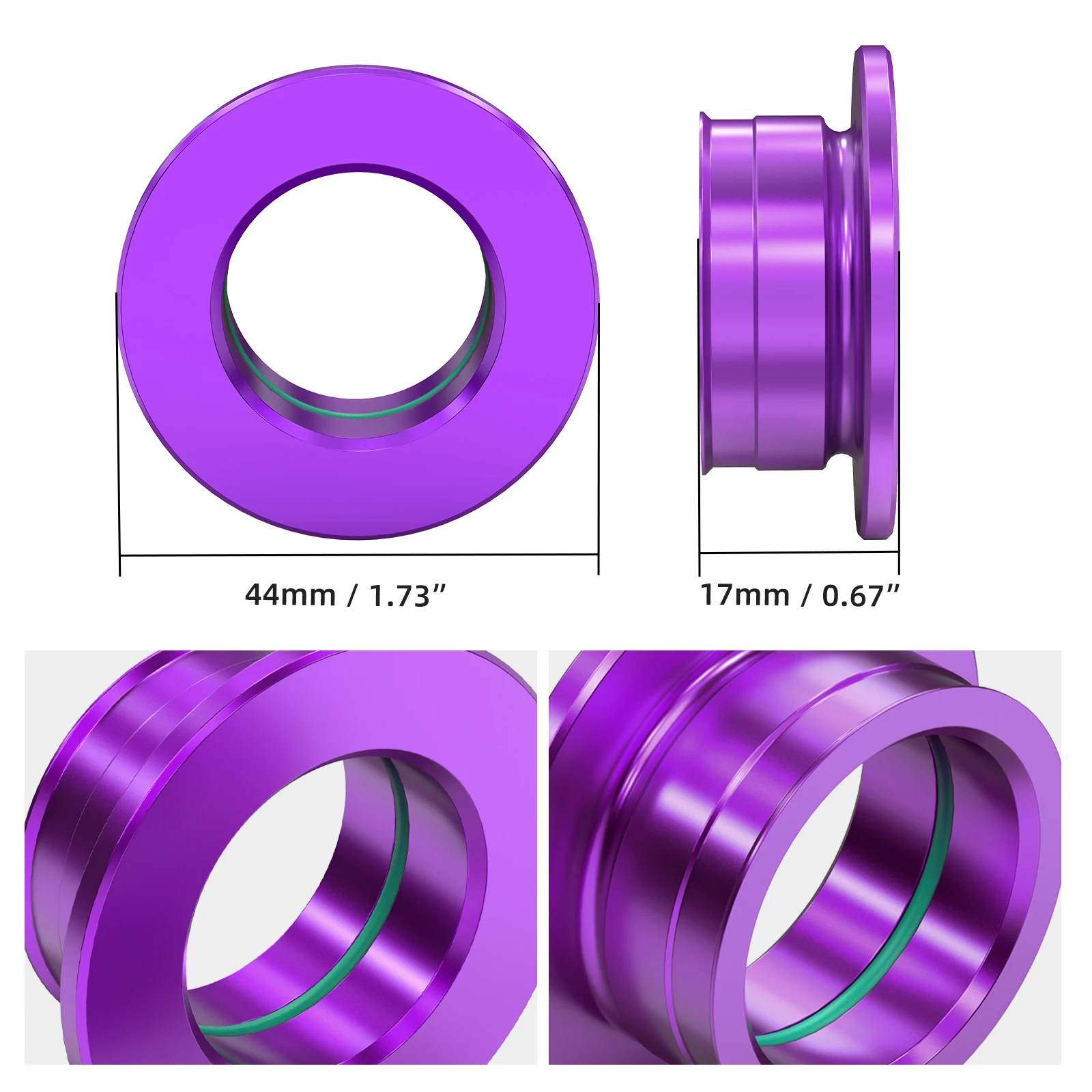 NICECNC For Stark Varg EX MX 2024-2025 Electric Bike Rear Wheel Spacers Hub Collars With O-rings 7075-T6 Aluminum Accessories