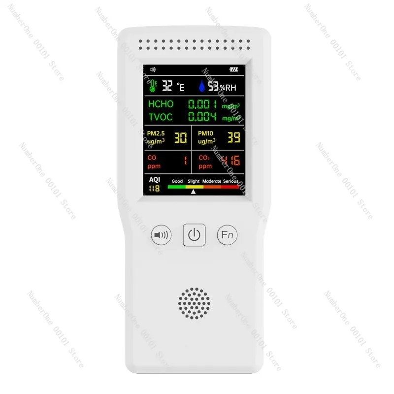9-in-1 Air Quality Detector, Handheld High Precision Gas & Formaldehyde Analyzer, Portable Environmental Monitor