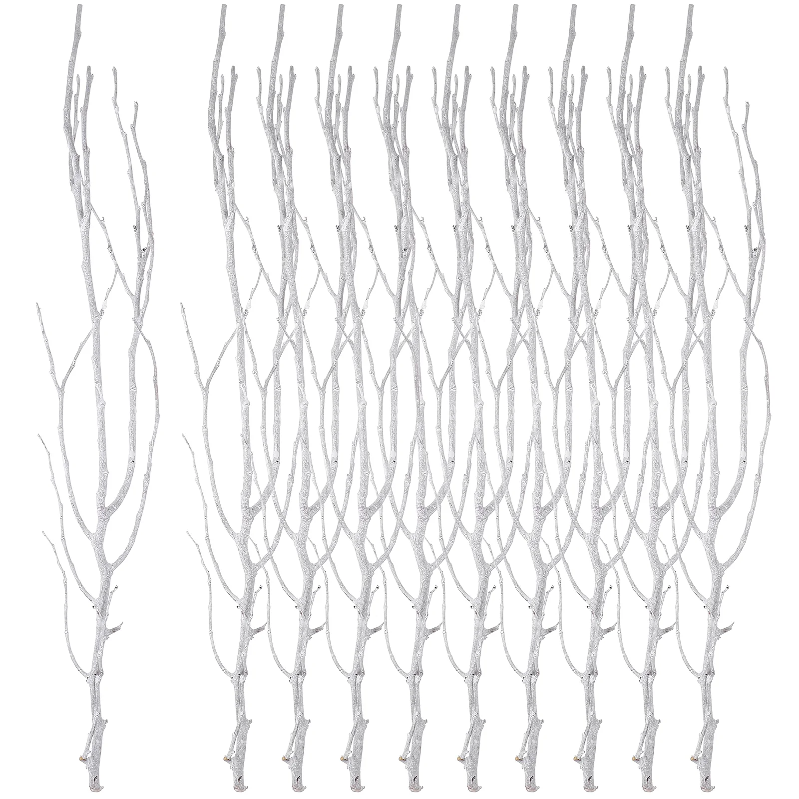 

10 Pcs Vase 50 Cm Dried Twigs Artificial Plants Indoor Fillers for Centerpieces Bendable Branches White