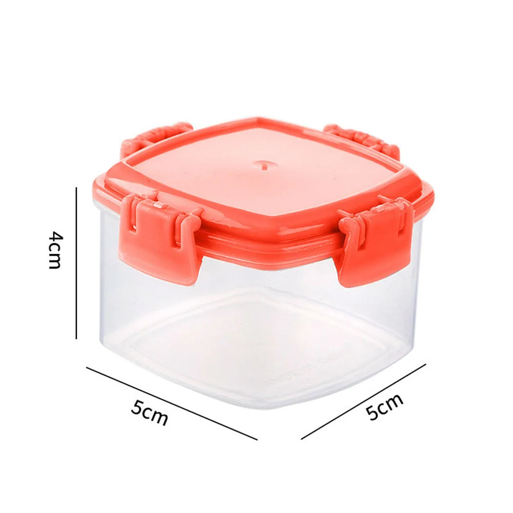 4Pcs Transparent 55ml Plastic Clip Lock Tubs Food Containers With Lids For Snack Storage Lunch Box And Barbecue Spice Jar Kitche
