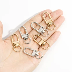 5Pcs Swivel Clasps Lanyard Snap Hooks With Key Rings Metal Hooks Connectors For DIY Jewelry Making Keychain Crafts Accessories