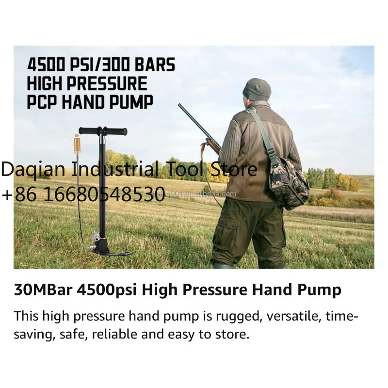 Bomba Manual de Alta Pressão 3JIPCP |   Compressor de Ar Portátil para Carro, Moto, Bicicleta, Inflador de Bolas Esportivas