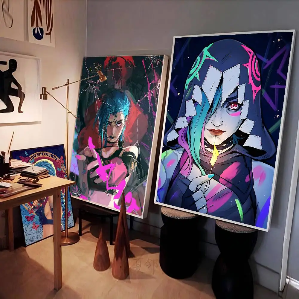 Arcane 2 Vi Jinx Classic Vintage Posters HD Quality Wall Art Retro Posters for Home Room Wall Decor