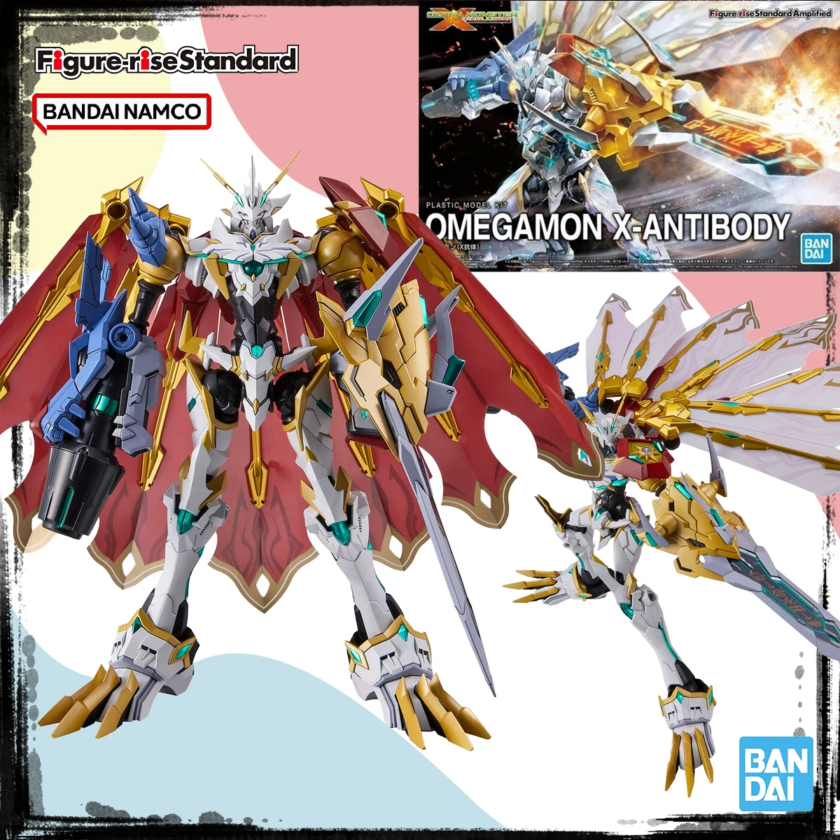 

Bandai натуральная оригинальная модель приключений Digimon, комплект в наличии, аниме-фигурка OMEGAMON X-ANTIBODY, фигурки, сборная модель, игрушки