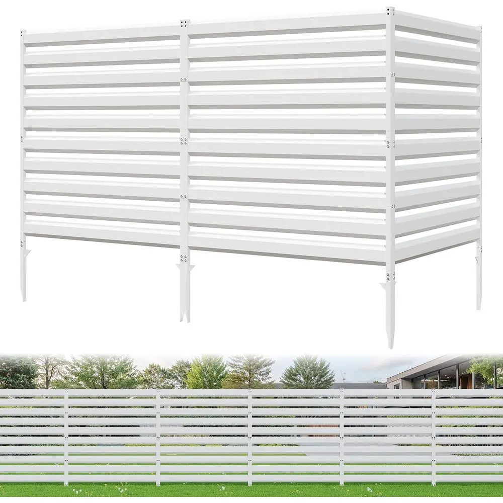 Paneles de privacidad metálicos de 42" de alto x 38" de ancho para exteriores, paneles decorativos para aire acondicionado o privacidad en patios, ocultador de cubos de basura