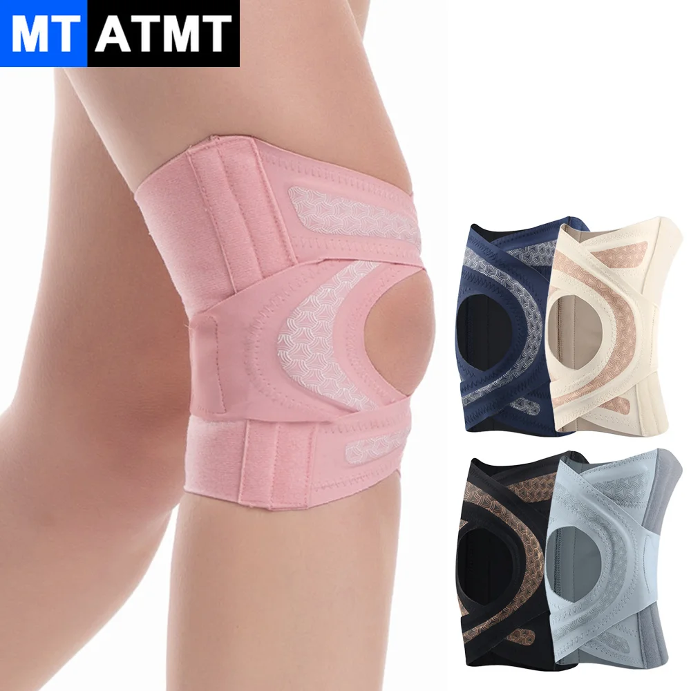 1PCS Knee Brace for Men Women, Adjustable Knee Support with Side Spring Stabilizers for Meniscus Tear, Arthritis, Running