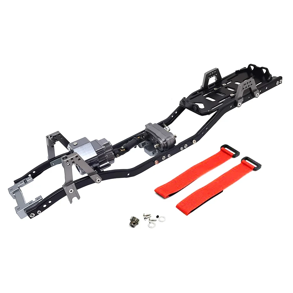 New 313mm Wheelbase Gear Transmission All Metal Chassis Frame for 1/10 RC Crawler Car Trax Trx4 Axial SCX10 II 90046