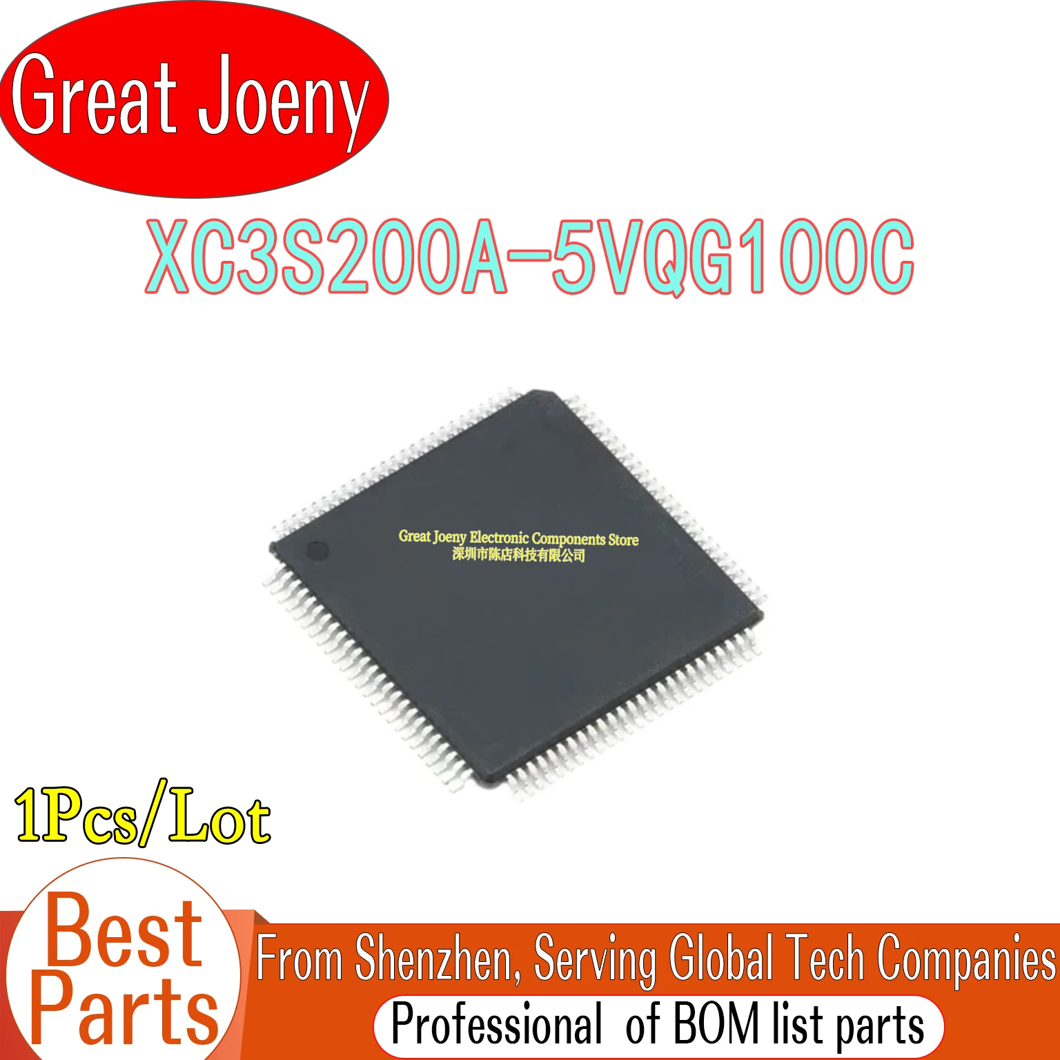 

100% New Original XC3S200A XC3S200A-5VQG100C IC Chipset VQFP-100