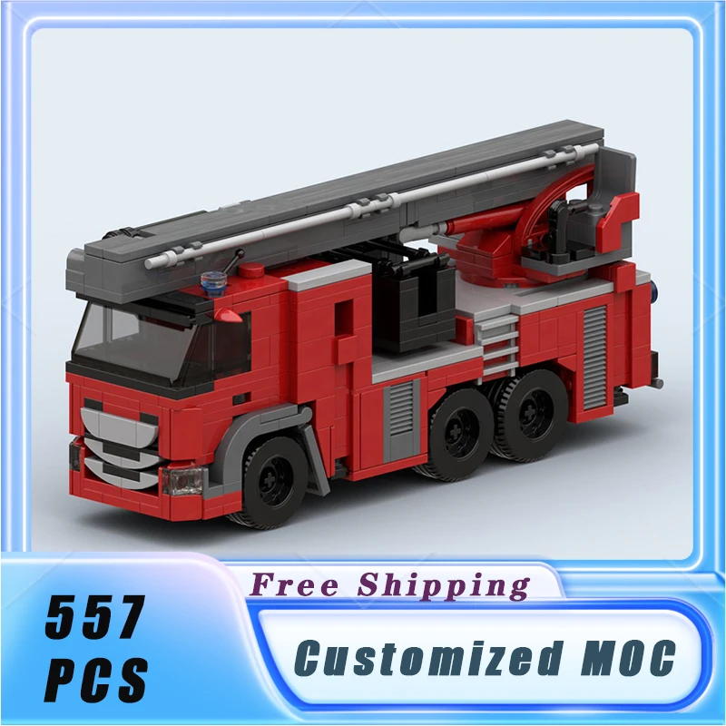 City MOC Series High Altitude Rescue Vehicles Building Blocks Model Display Collection Children's Toys Gifts