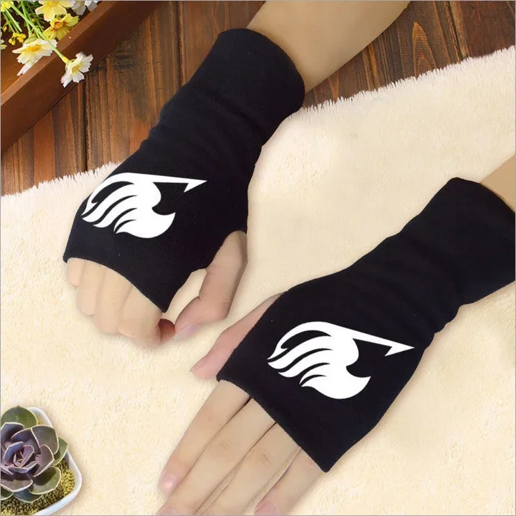 Anime FAIRY TAIL Cotton Gloves Men and Women's Fingerless Gloves for Cosplay Accessories or Gift Collection