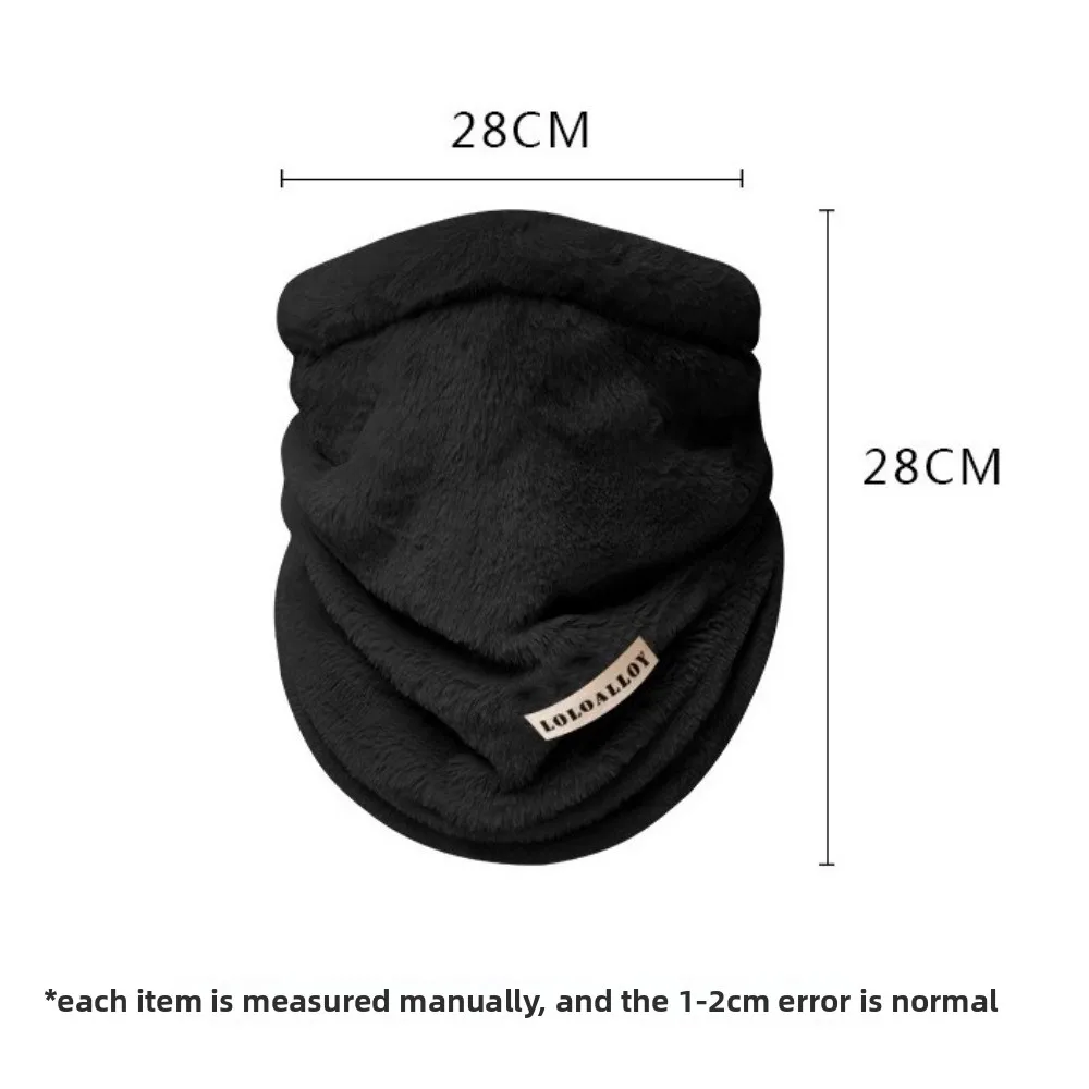 New Adjustable Warm Scarf Coral Fleece Coldproof Fake Collar Windproof Solid Color Scarves Bib Gift