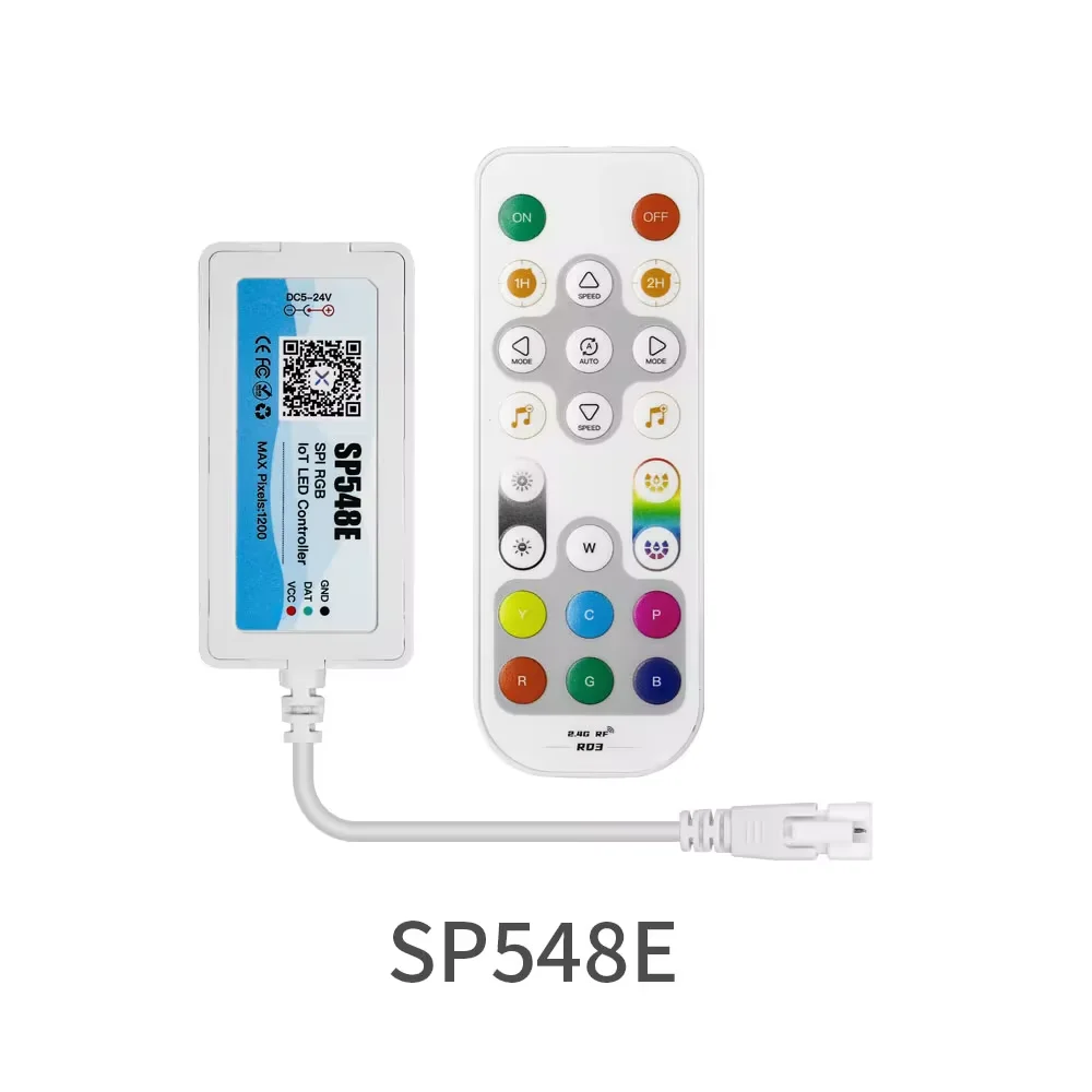 

LED Controller SP548E Smart Speaker Music Addressable LED Controller 2.4G Wifi 3PIN Or 4PIN Connector