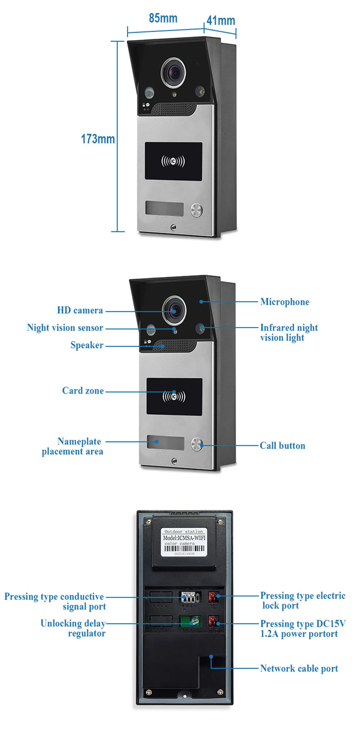 Tuya smart video doorbell wifi wireless door bell camera 1080P HD Video Intercom system outdoor doorbell RFID TF motion detect