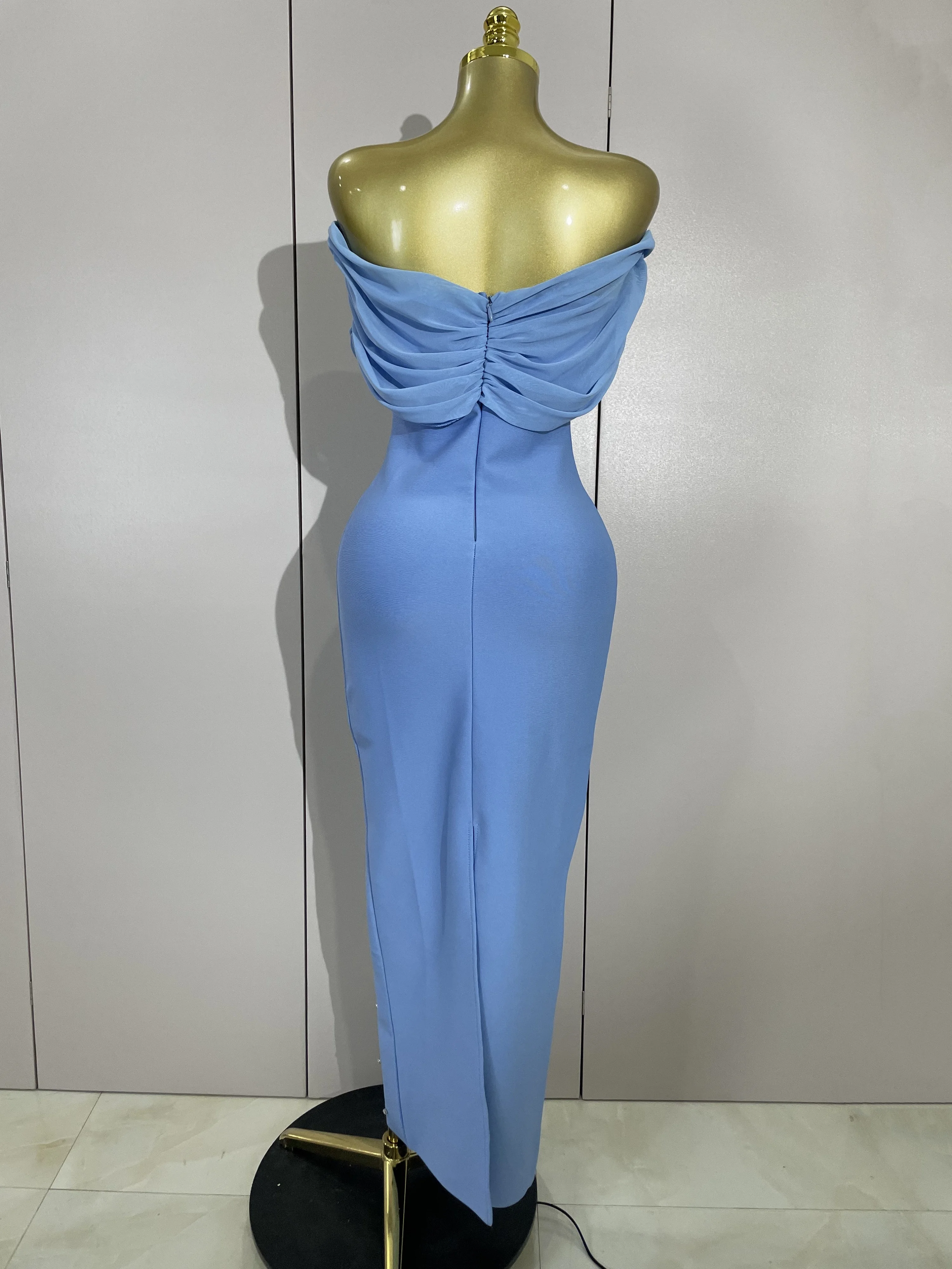 Shining คริสตัลเซ็กซี่ปิดไหล่ Bodycon BANDAGE ชุดยาวผู้หญิงฉลองวันเกิด Elegant Evening PARTY Club ชุด