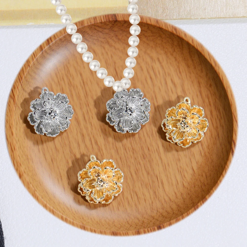 

Cordial Design 50Pcs 11*11MM Jewelry Findings & Components/Copper Pendant/Flower Shape/Hand Made/Genuine Gold Plating #194985