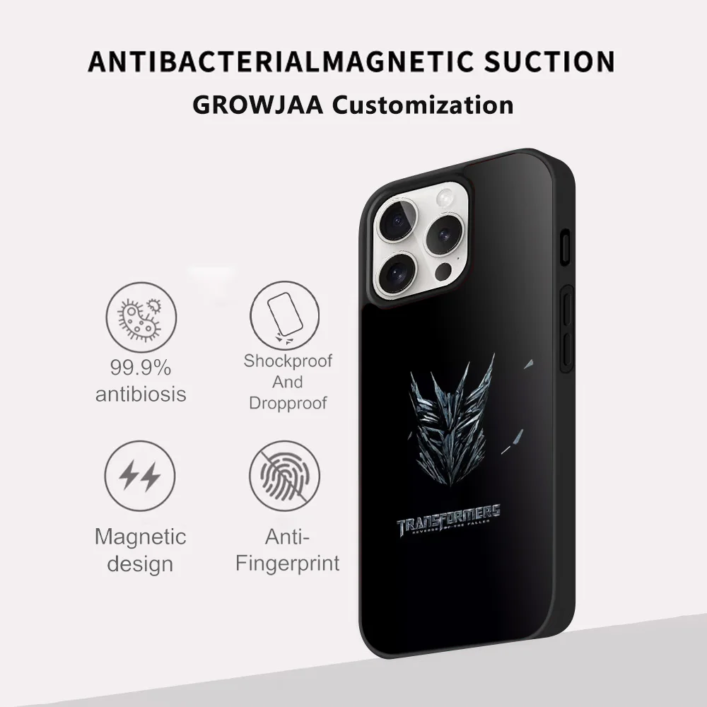 Film T-Transformers O-Optimus Magnetic Primes Phone Case For iPhone 15 14 13 12 11 Pro Max Plus Mini Shockproof Wireless magnet